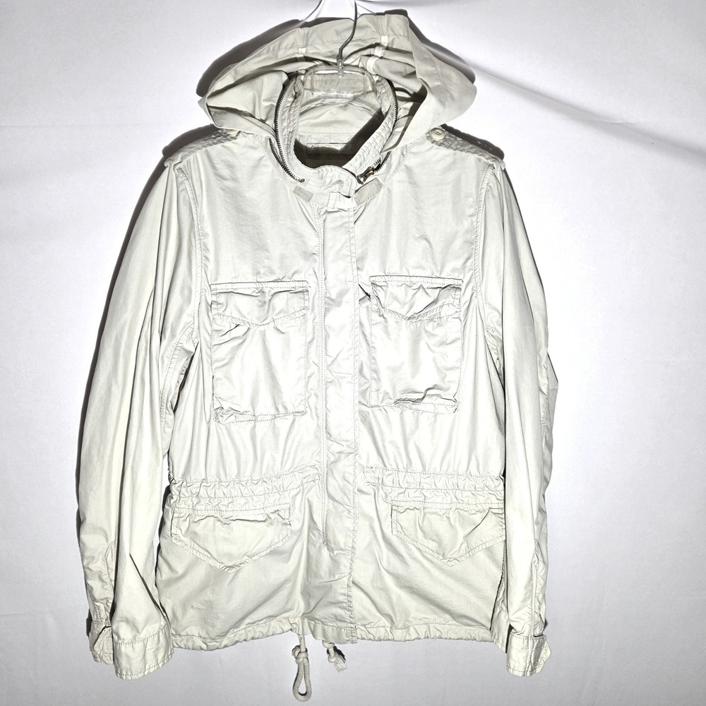 Denim & Supply Ralph Lauren Field Jacket Womens L Beige Good Hooded Utility